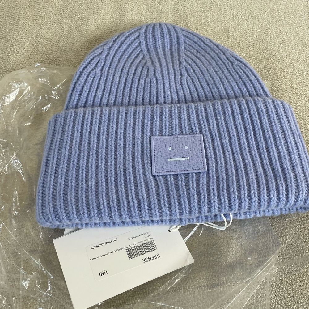 Acne Wool Beanie NEW blue